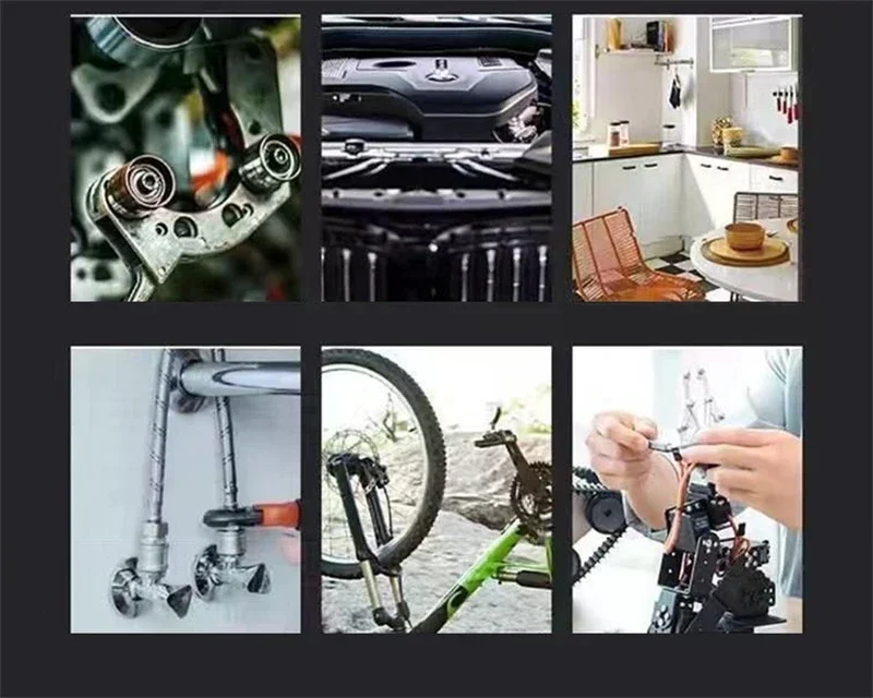 16-in-1 Steckschlüsselsatz mit Rutschfestem Drehkopf aus Langlebigem Edelstahl für Haus- und Fahrrad-Autoreparaturen Einfaches & Universelles Werkzeug – Detail 7