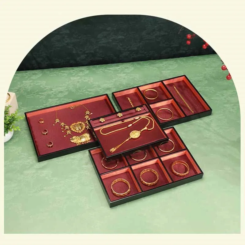 Baked Paint Craft Jewelry Tray Jewelry Display Plate Palace Style Bracelet Ring Pendant Plate Jewelry Storage Viewing Tray ZJ51