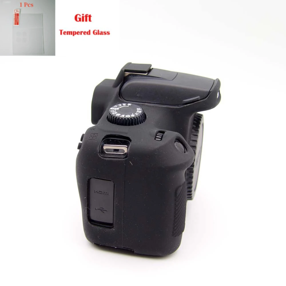 

For Canon 3000D 4000D SLR Camera Protective Silicone camera bag photography accessories Camera Bag + free tempered film