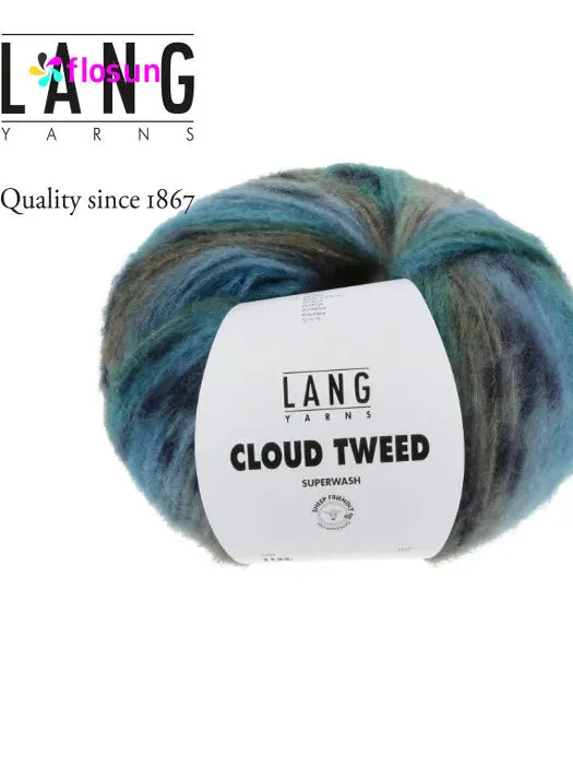 

LANG CLOUD TWEED шерсть альпака красочная пряжа для вязания крючком ручной работы DIY, мягкая и удобная против кожи
