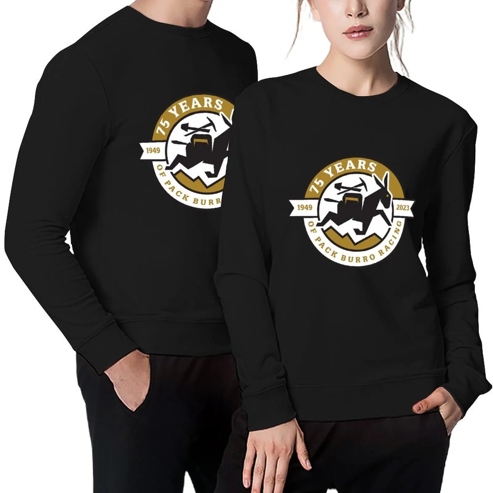 

75 Years of Back Burro Racing Pullover autumn new products korean clothes korean style clothes aesthetic clothing new sweatshirt