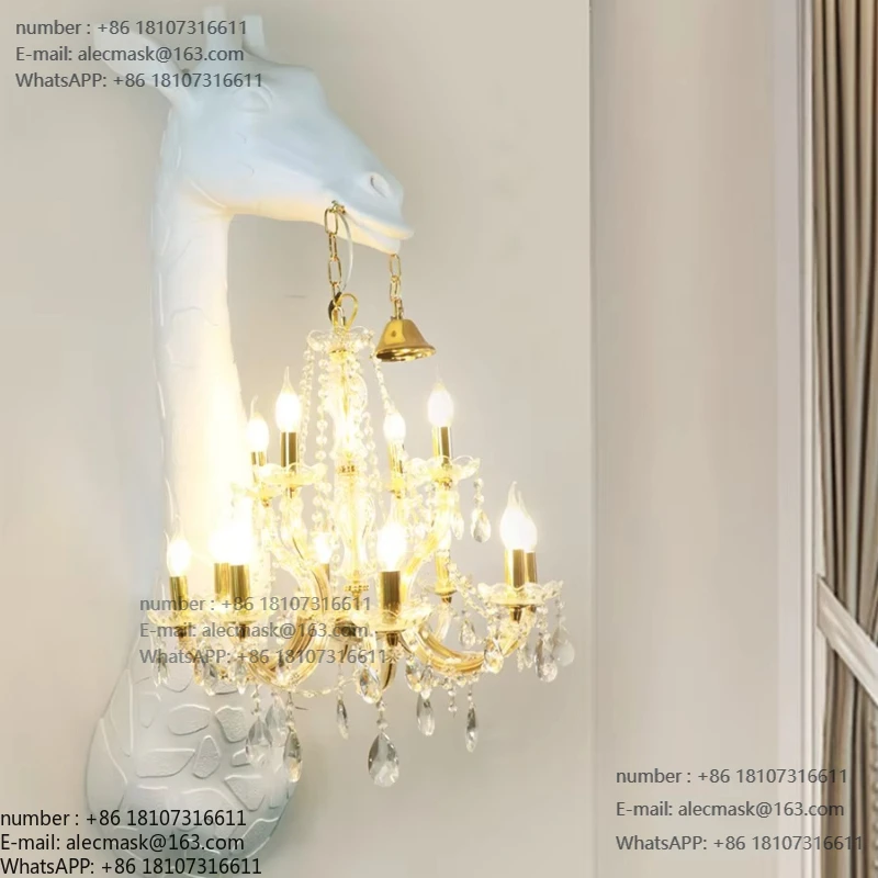 

Modern luxury animal resin sculpture wall lamp showroom showroom home decoration bedside lamp