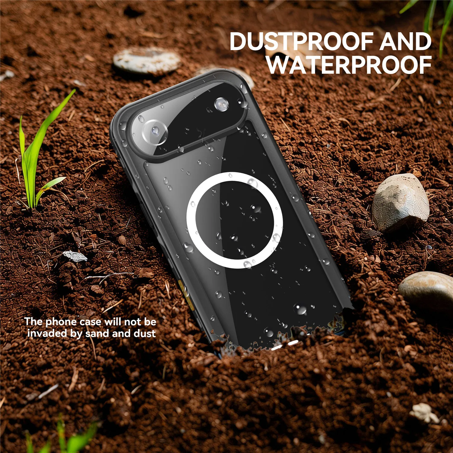 Водонепроницаемый чехол для телефона для дайвинга IP68, чехол для iPhone 17, Air 16e, 15, 14 Plus, 13 Pro Max, защитная пленка для экрана, подводная магнитная крышка Magsafe