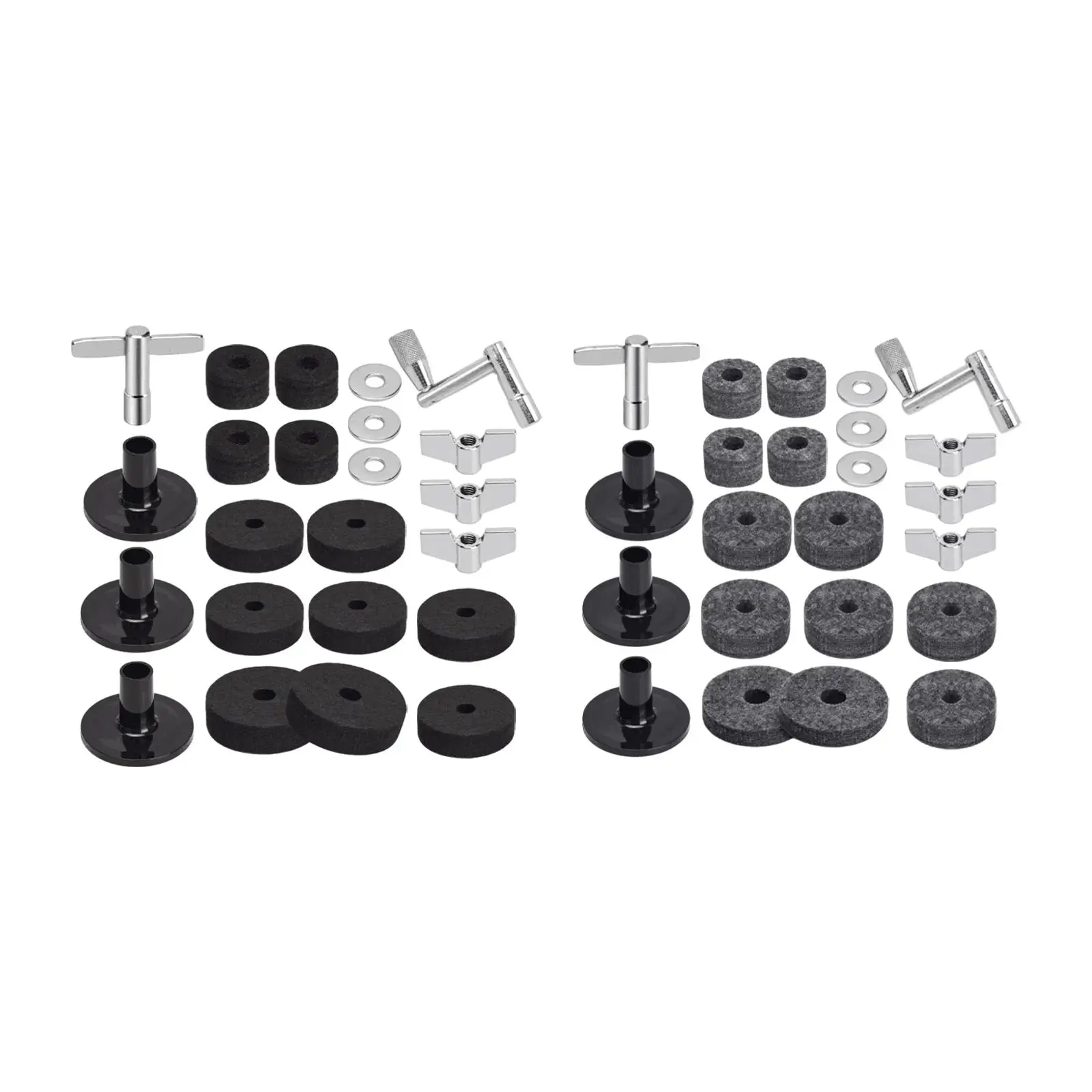 23x Cymbal Replacement Accessories with Wing Nuts Percussion Instrument Accessories Lightweight for Drum Set Cymbal Sleeves