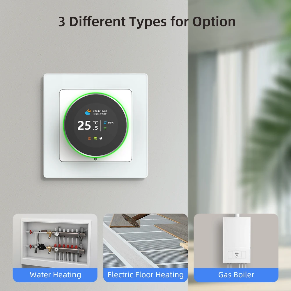 AVATTO Tuya WiFi Smart Knob Thermostat,Electric Floor Heating Water/Gas Boiler Temperature Controller For Google Home, Alexa - Image 5