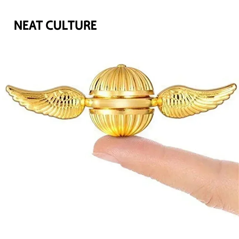 

Golden Snitch Cupid Fidget Spinner Antistress Hand Rotation Fidget Toys Angel Wings Hand Spinner Metal Toys for Kids Gift