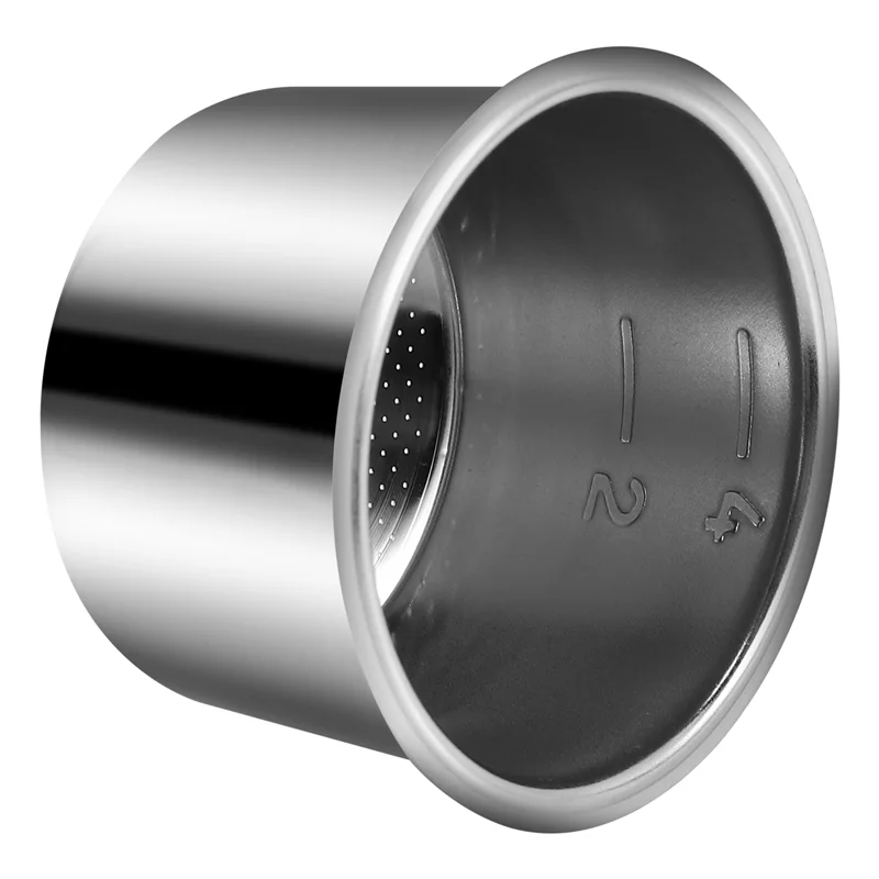 【Popular】Pressure Cup Filter Coffee Machine Espresso Accessories Detachable Powder Cup Stainless Steel Powder Bowl Basket