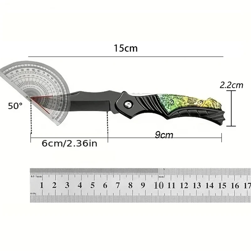 Exquisite sharp fruit knife, outdoor tactical self-defense knife,wilderness camping barbecue multi-functional rope cutting knife