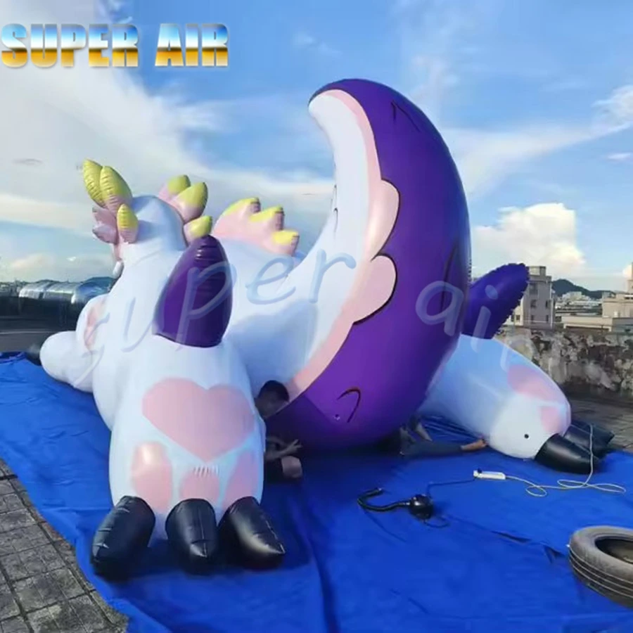 Unicornio inflable de personaje de dibujos animados de aire de demanda activa a la venta