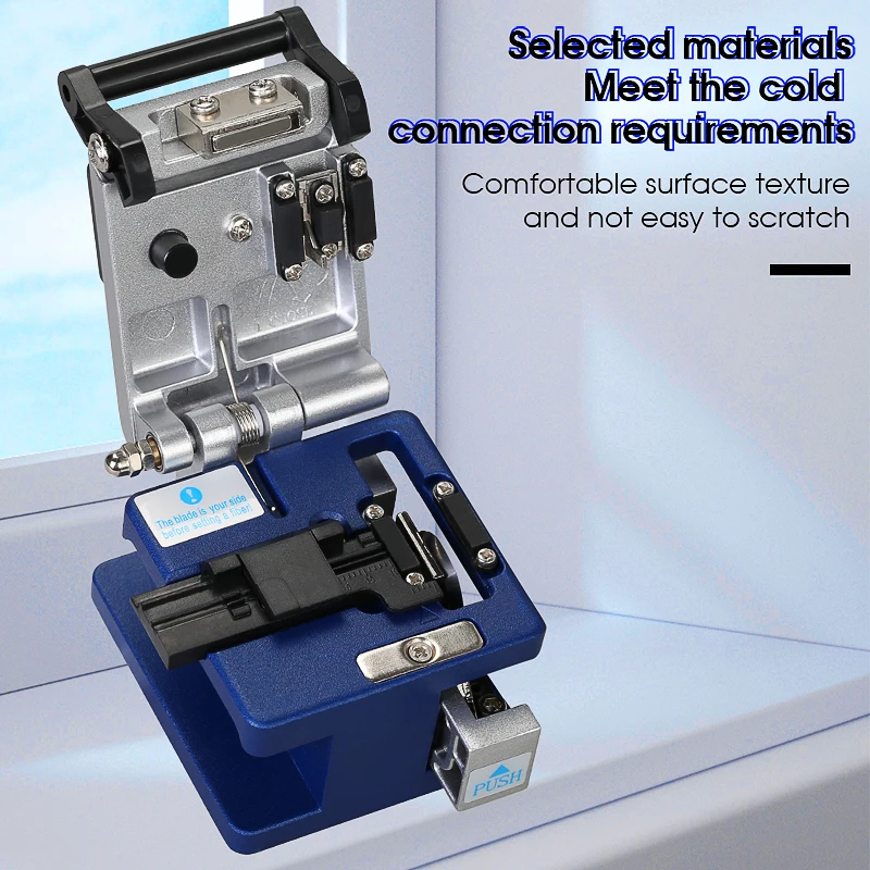 FC-6S Fiber Cleaver FTTH Optical Fiber Cold Connection Cutting Tool 16 Surface Blade Fiber Optic Cable Cutter Knife