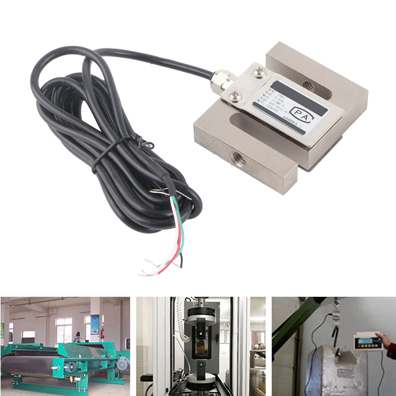 DYLY-103 S Type Load Cell Weight Sensor M8x1.25 Stainless Steel Pull Pressure Compression and Tension Force Sensor