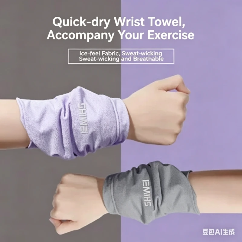 

Summer thin sports wrist wipe, running and cycling, sweat absorbing cold feeling wrist protection,quick drying towel for fitness