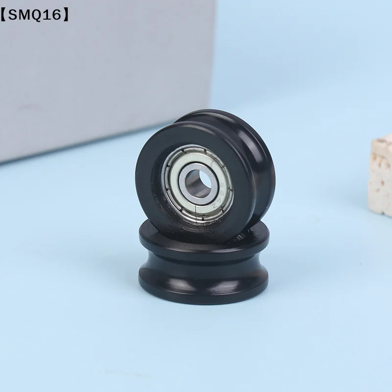 4x19x8.5mm POM Delrin Plastic U Groove Roller Guide Wheel 624 Bearing Pulley R3mm Track Delrin Wrapped Pulley【SMQ】
