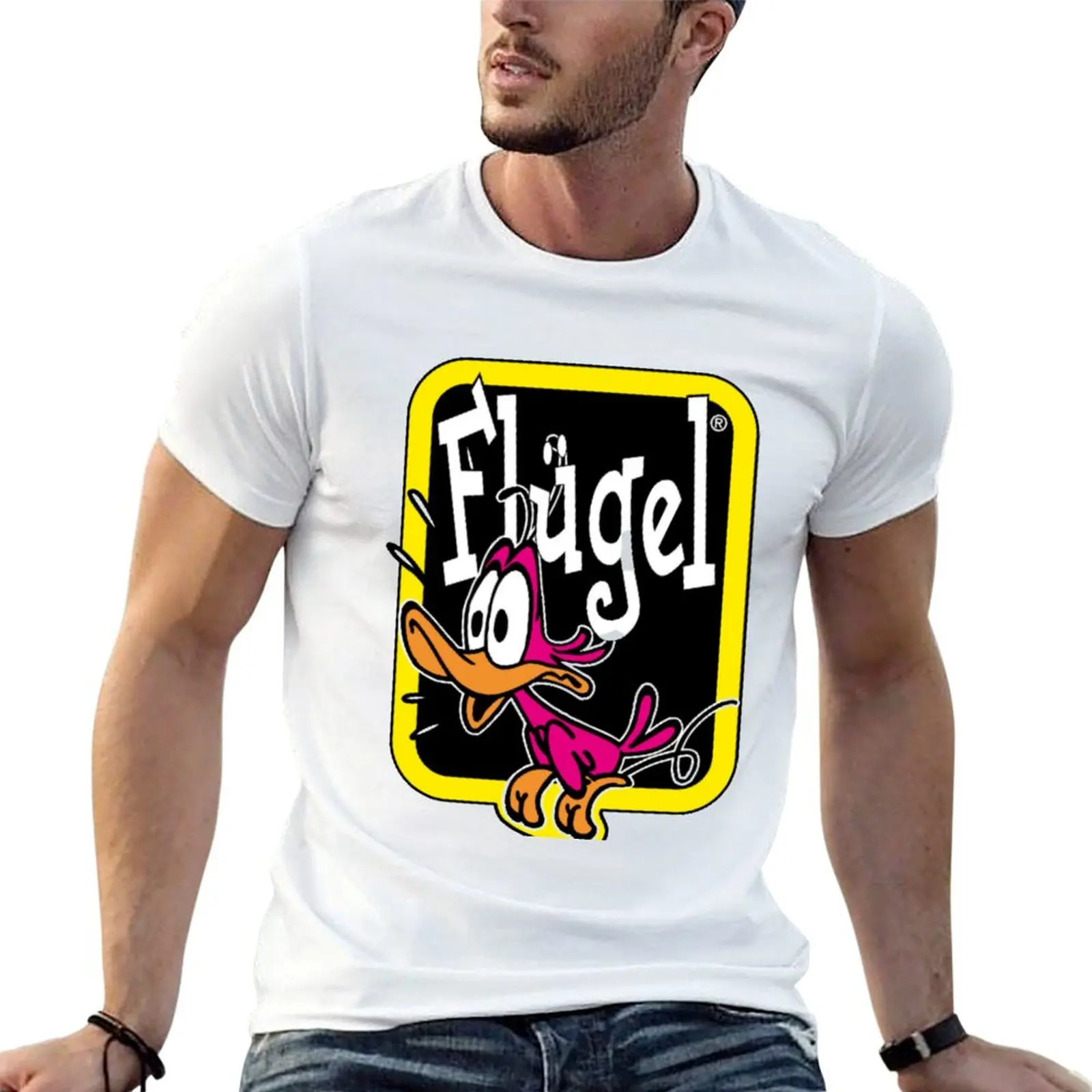 

Футболка FLUGEL, черная хлопковая футболка, простая мужская посылка, мужская повседневная футболка