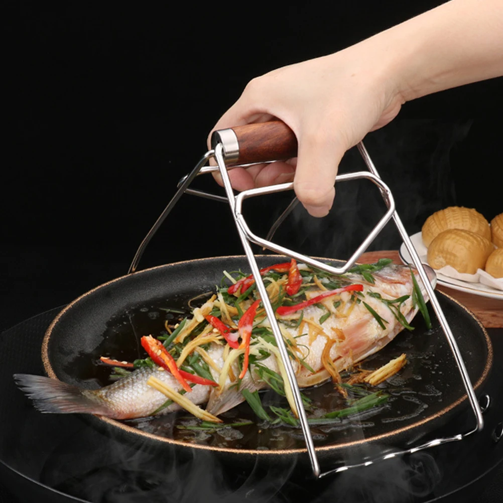 

Stainless Steel Non slip Hot Plate Gripper Bowl Clips Bowls Clamp Tongs Kitchen Tool Portable H Design Vegetable Tray Clamps