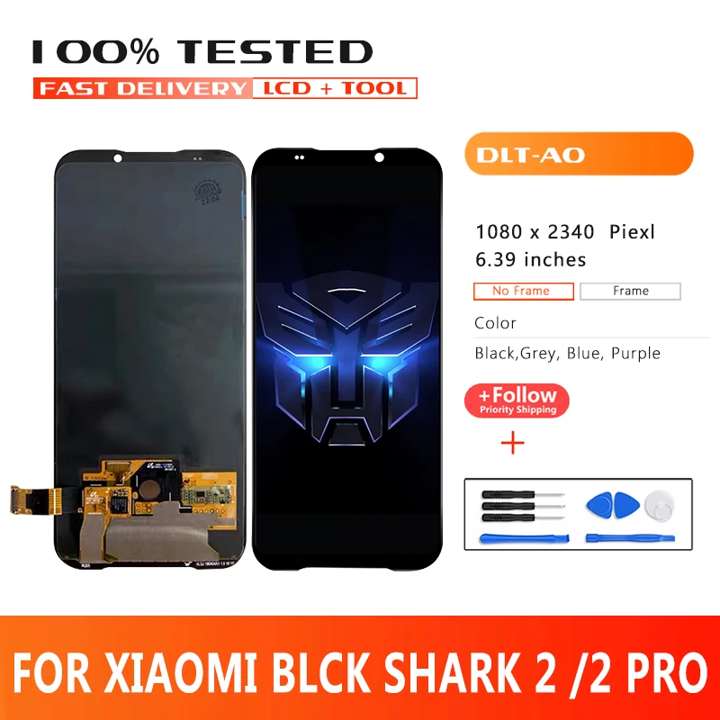 6.39 inch Premium Quality LCD For Xiaomi Black Shark 2 Pro LCD Display Touch Digitizer Assembly For BlackShark 2 SKW-H0 DLT-A0