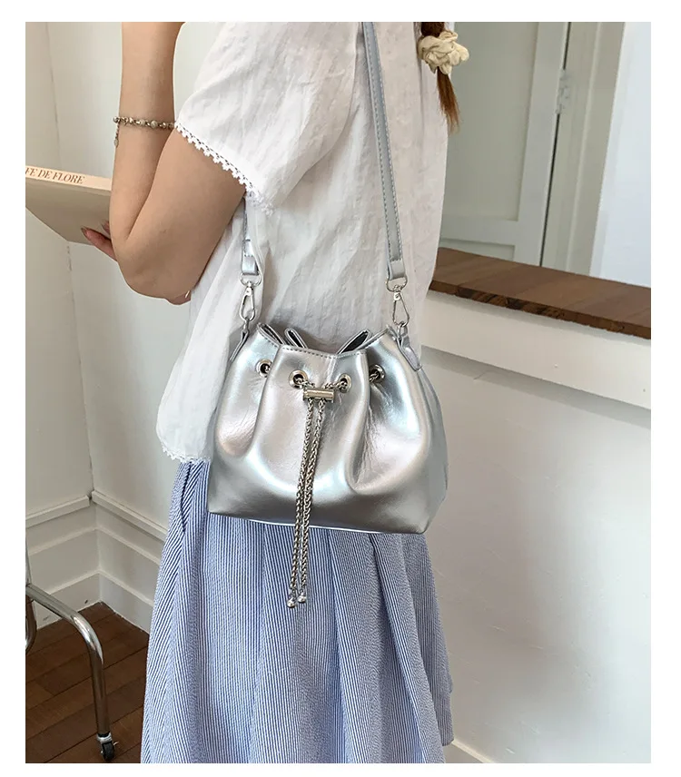 الراقية تصميم الأزياء ضخ حزام سلسلة دلو حقيبة المرأة 2026 شتاء جديد ريترو تنوعا المرأة حقيبة ساعي الكتف #6