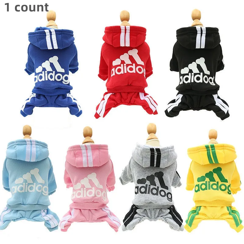 Dog Cat Clothes Sweatshirt Puppy Shih Tzu Sport Hoodie Outfits Four Legs Sweater