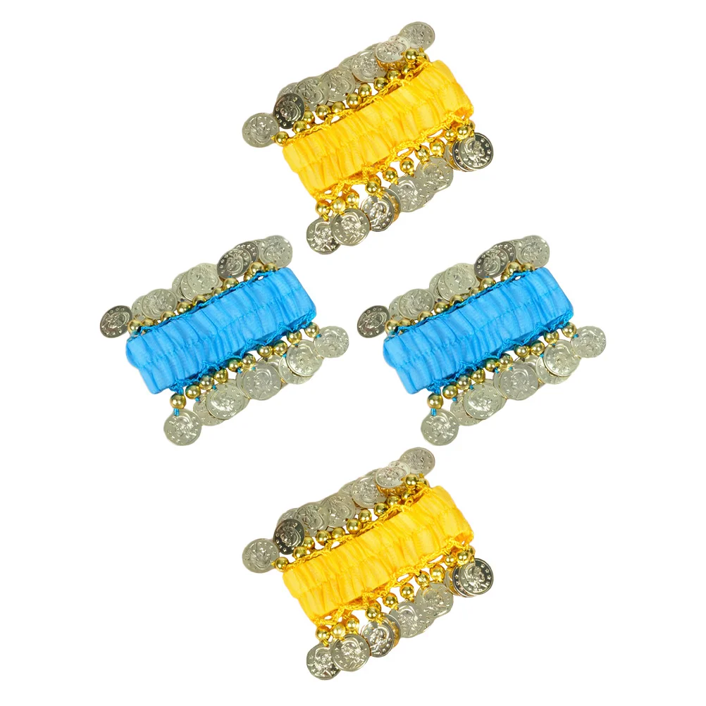 2 Paar Bauchtanz-Armband, Münze, Quaste, leicht, bequem, Bauchtanz-Armband, Zubehör für Tanzübungen