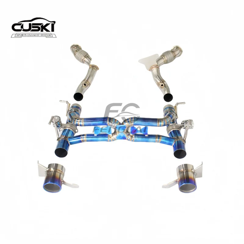 

Настраиваемая титановая глушитель выхлопной трубы Valvetronic Catback для Ferrari 488 GTB с наконечниками водосточной трубы, глушитель выхлопной трубы