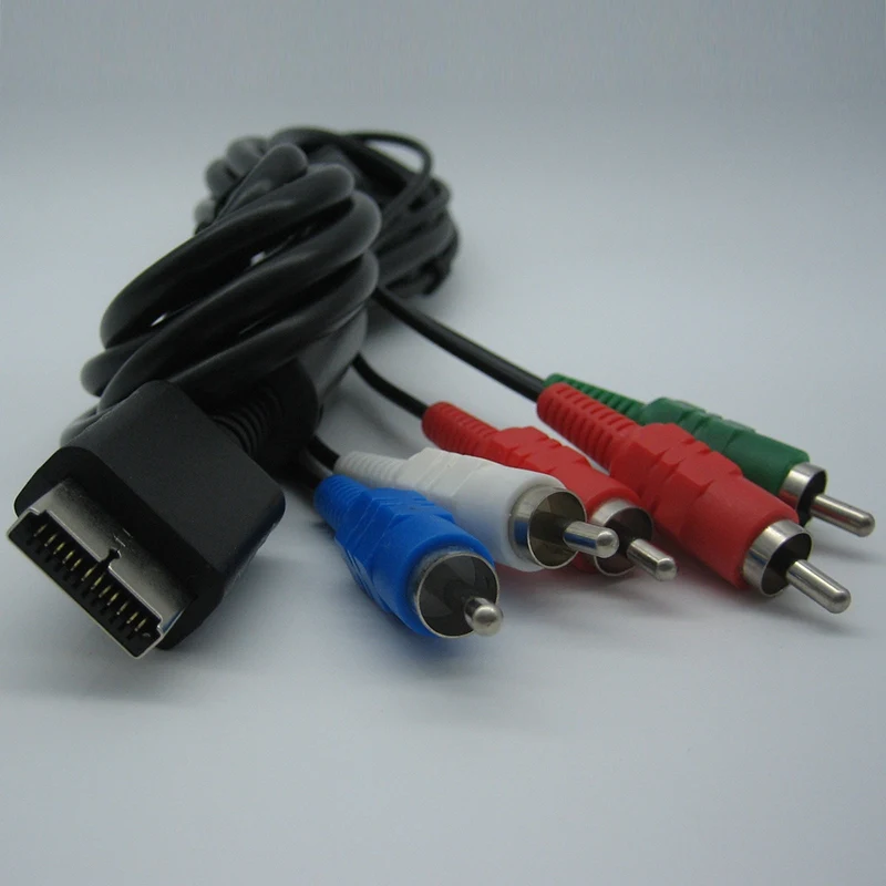 T35C Ypbpr para PS2//Slim HDTV-Ready TV HD Componente AV Cable 5 hilos 6 pies Negro