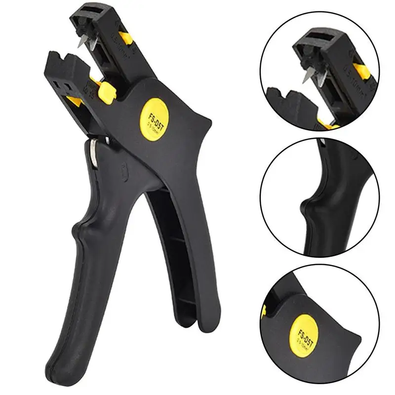 Wire Stripping Pliers Ergonomic Handle Wire Stripers Automatic Pocket Cable Stripping Tool Cable Stripper&Wire Stripper Fiber