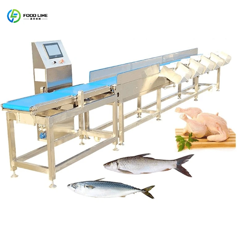 Food Grade Stainless Steel Fish Shrimp Meat Automatic Weight Grading Machine
