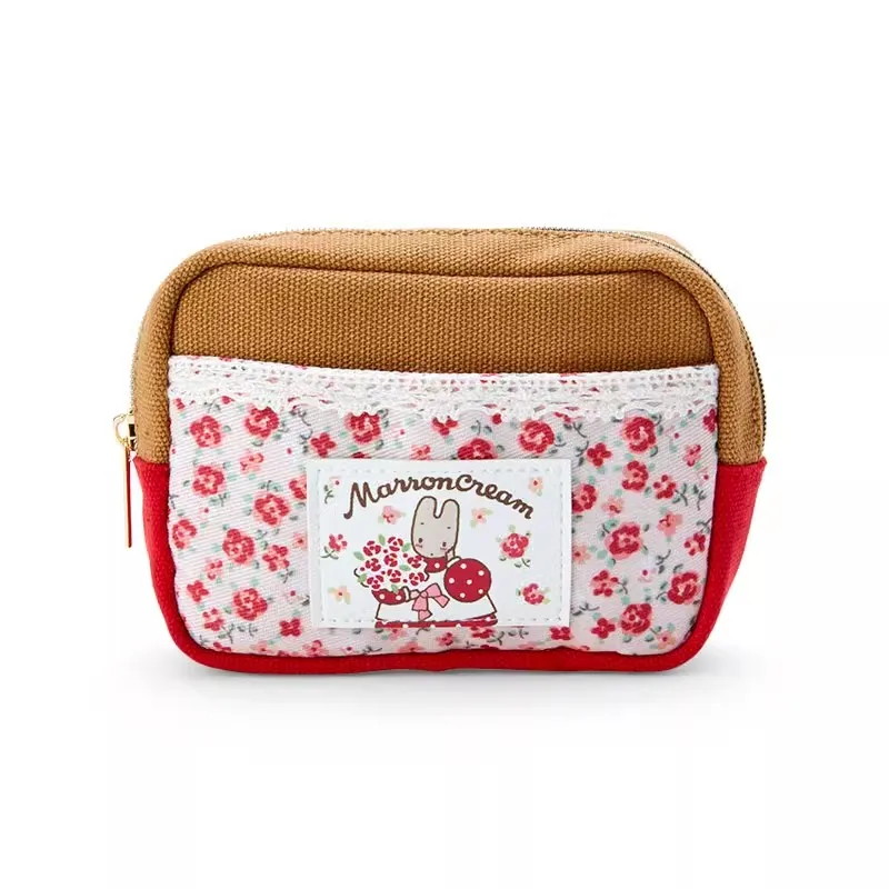 New Cute Anime Marron Cream Rabbit Girls Children Make up Cases Cosmetic Bags Coin Purse For Women