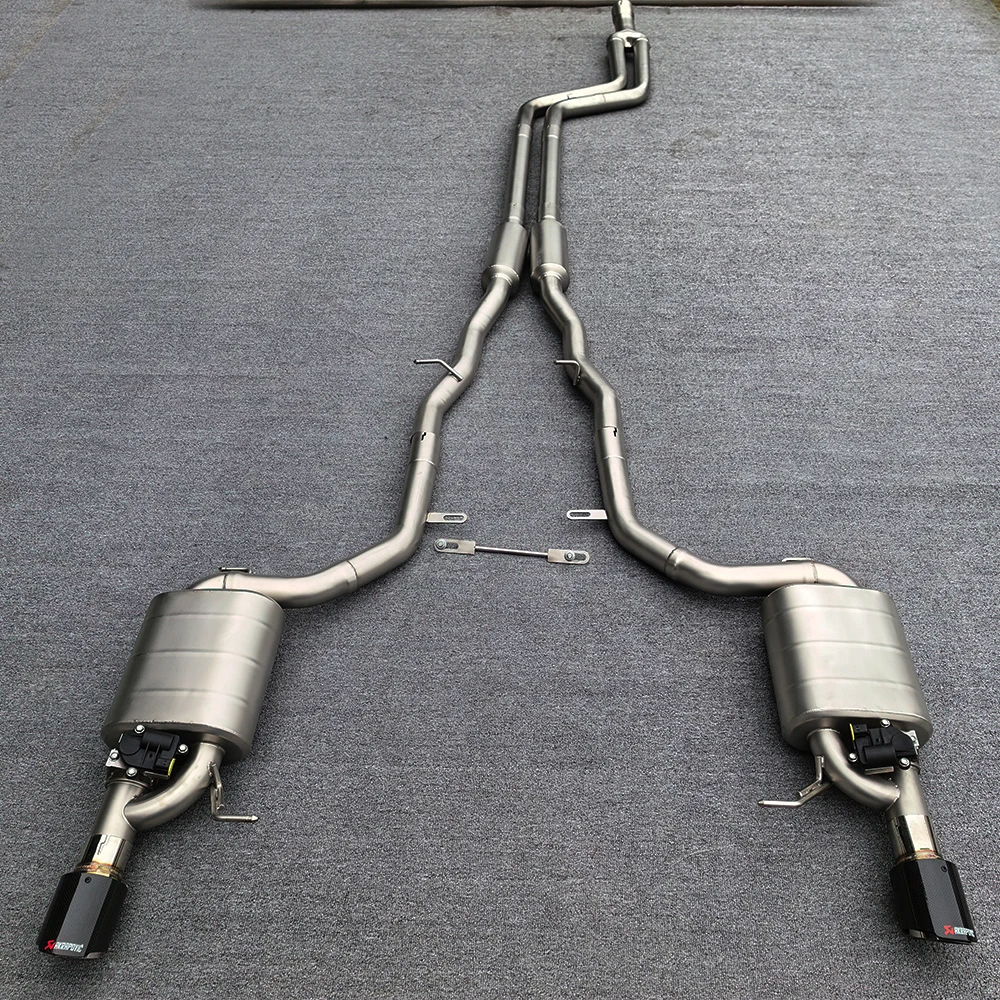 Stainless Steel Exhaust Catback for 535i F10 3.0T N55 With Muffler Valves Turning Exhausted System Pipe