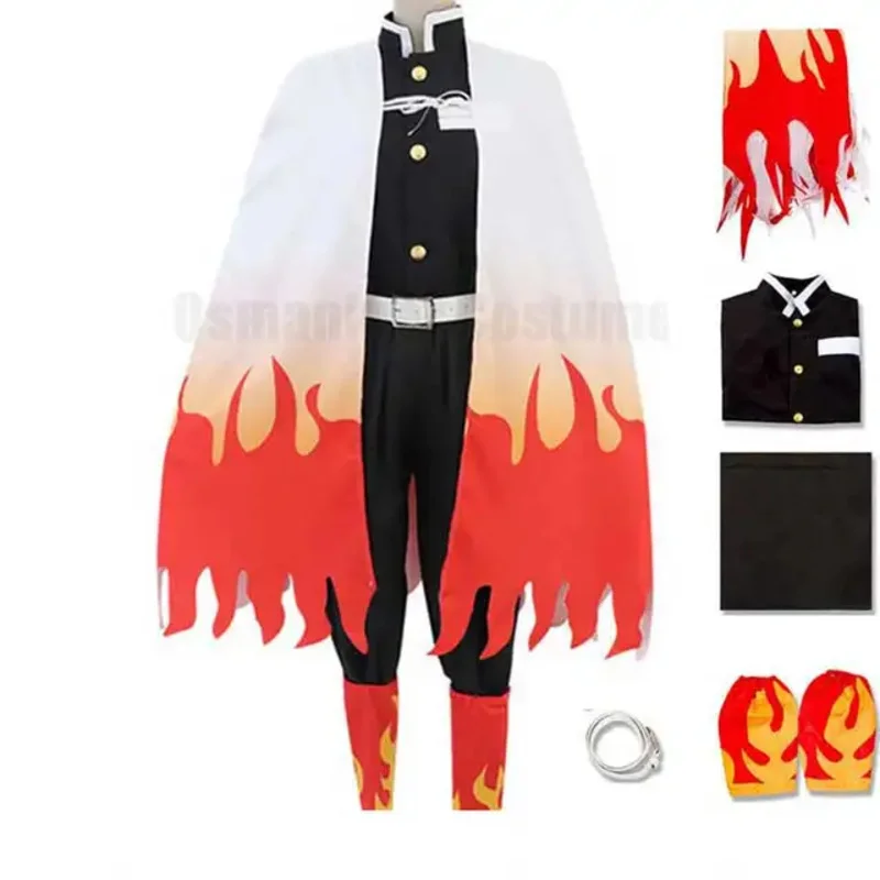 A Loving Family Adult Children Rengoku Kyoujurou Cosplay Kids Men Women Kimetsu no Yaiba Halloween Costume 2025 New