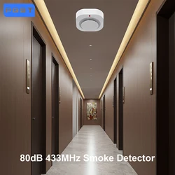 Detector de alarma con Sensor de alarma de humo, protección contra incendios inalámbrica de 433MHz para sistemas de alarma de seguridad para el hogar RF GSM