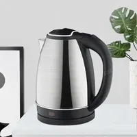 1.8L 220V Stainless Steel Electric Kettle Silver Black Base Separation Desion Rust-resistant Durable for Home During Travel