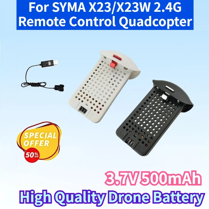 

Аккумулятор 3.7V 500mAh для квадрокоптера SYMA X23/X23W 2.4G, запасная часть для радиоуправляемых моделей, сменный аккумулятор