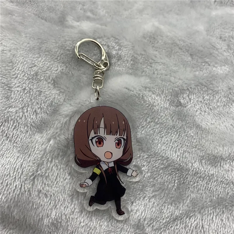 Anime Keychain Kaguya Sama Fujiwara Chika Iino Miko Acrylic Keyring strap Figure Hanging Accessories 6cm