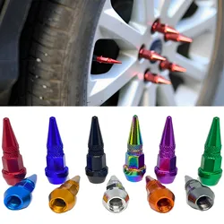 Car Tire Valve Caps Car Motorcycle Bullet Wheel Tire Valve Caps Spike Shaped Aluminum Car Styling Auto Exterior Accessories