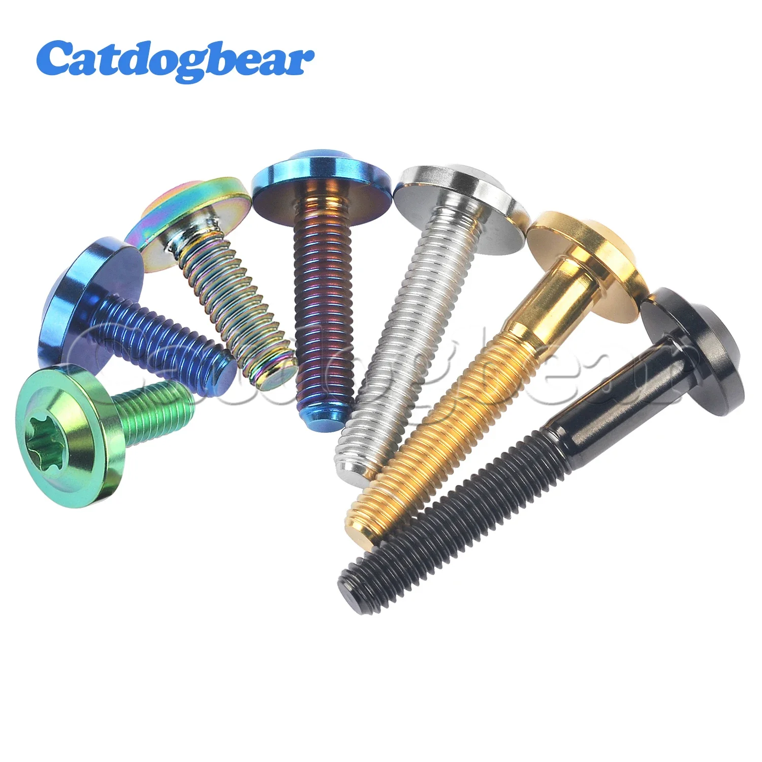 Catdogbear Titanium Bolt M5/M6/x10/12/15/20/25/30/35/40/50/60/70mm Torx Head Ti Screw For Motorcycle Forks Parts Fasteners