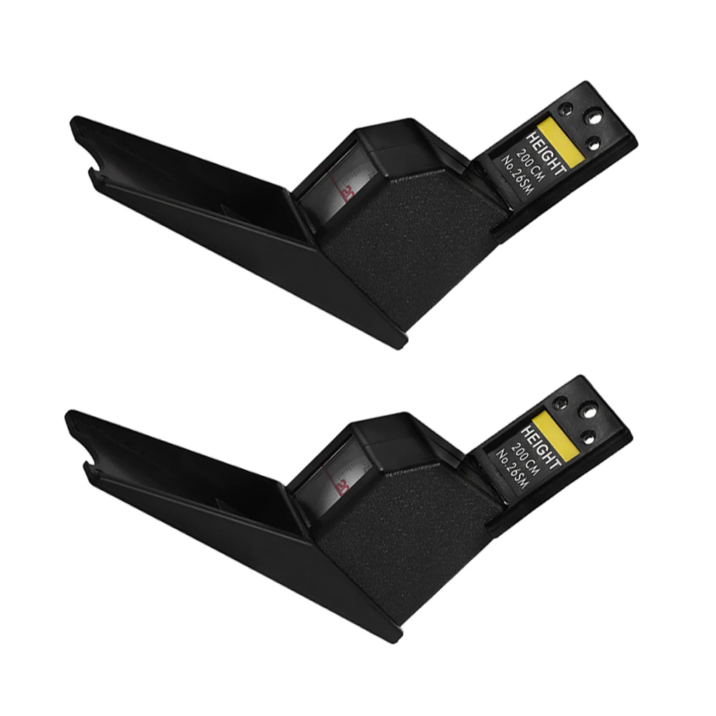 

2Pcs Retractable Wall Mounted Height Measuring Device Portable for Adults Home School Hospital Black Body Height Gauge