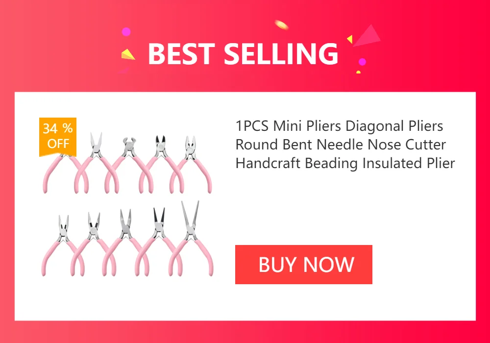 1PCS Mini Pliers Diagonal Pliers Round Bent Needle Nose Cutter Handcraft Beading Insulated Plier For Jewelry Making Hand Tool