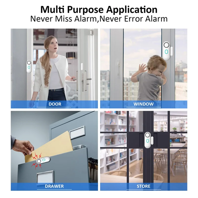 【Горячая продажа】умный беспроводной датчик двери, окна, охранная сигнализация, 120 дБ, противоугонный пульт дистанционного управления для детского шкафа, домашней безопасности
