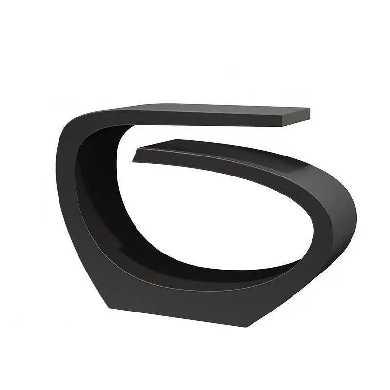 Modern console table, retro high-end aesthetics, entrance table, round, high-quality home furniture