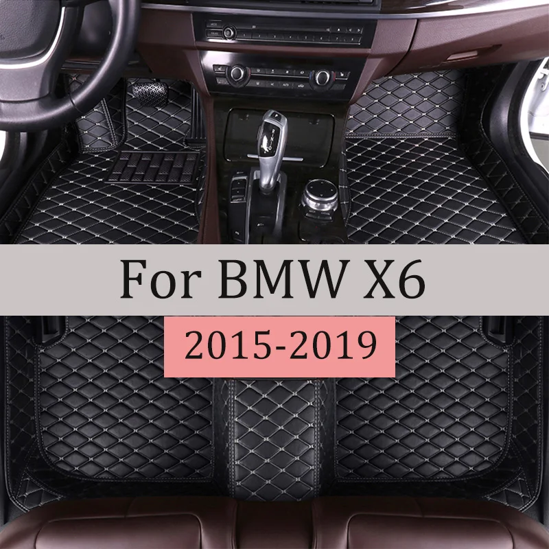 

Custom Made Leather Car Floor Mats For BMW X6 F16 2015 2016 2017 2018 2019 Automobile Carpet Rugs Foot Pads Accessories