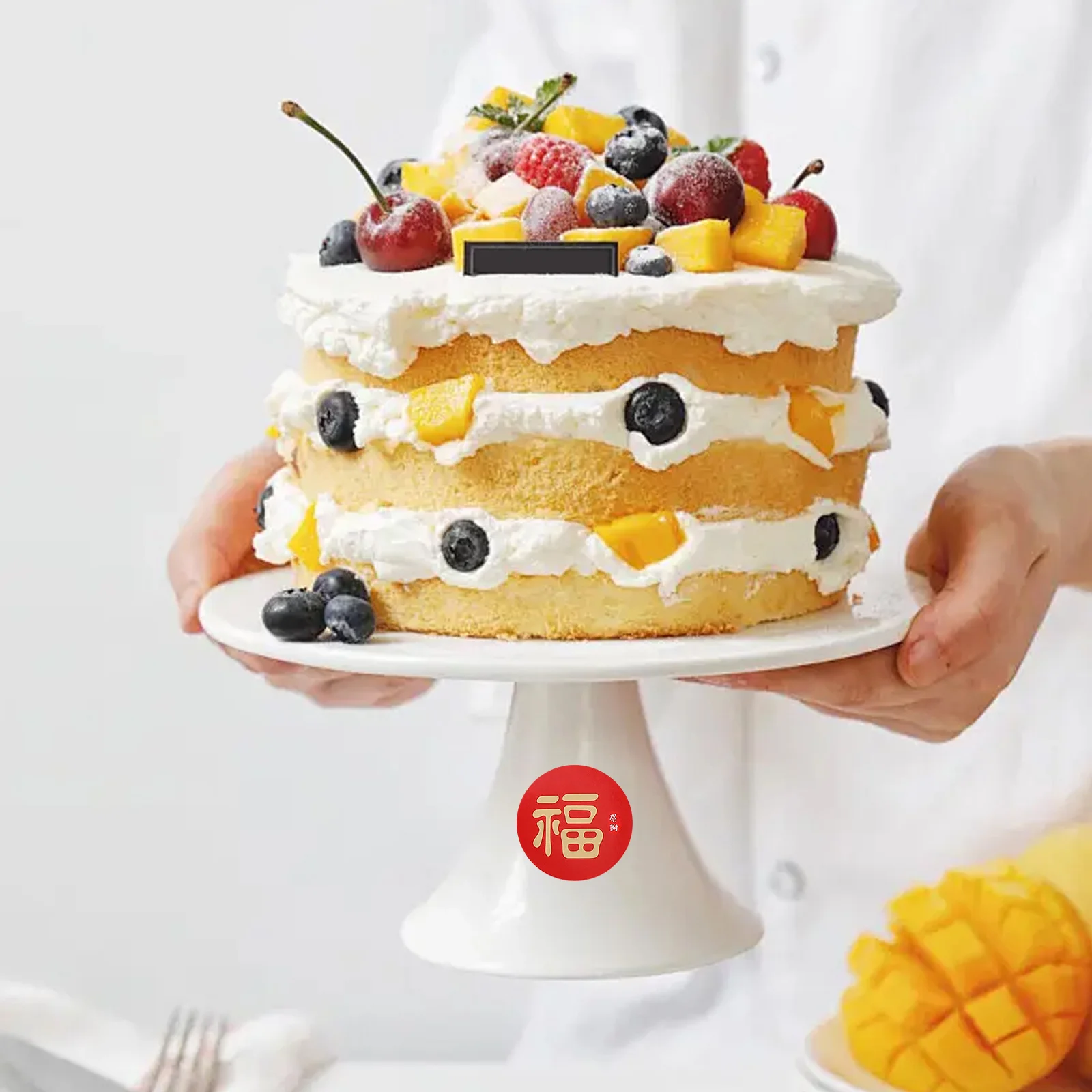 5 Sheets Chinese New Year Stickers Festive Fu Design Self-Adhesive Labels for Gift Box Sealing Envelopes Dessert Tables Holiday