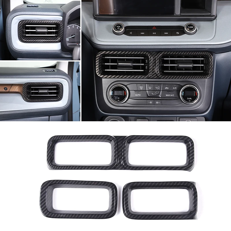 

ABS Car Center Control Dashboard Air Conditioner Vent Outlet Frame Cover Trim Sticker For Ford Maverick 2022 Auto Accessories