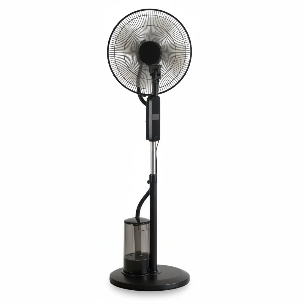

Humidifying Stand Fan, 16 inch/40.6cm Misting Electric Fan with Remote Control, 3-Speed Water Mist Cooling Pedestal Fan for Home