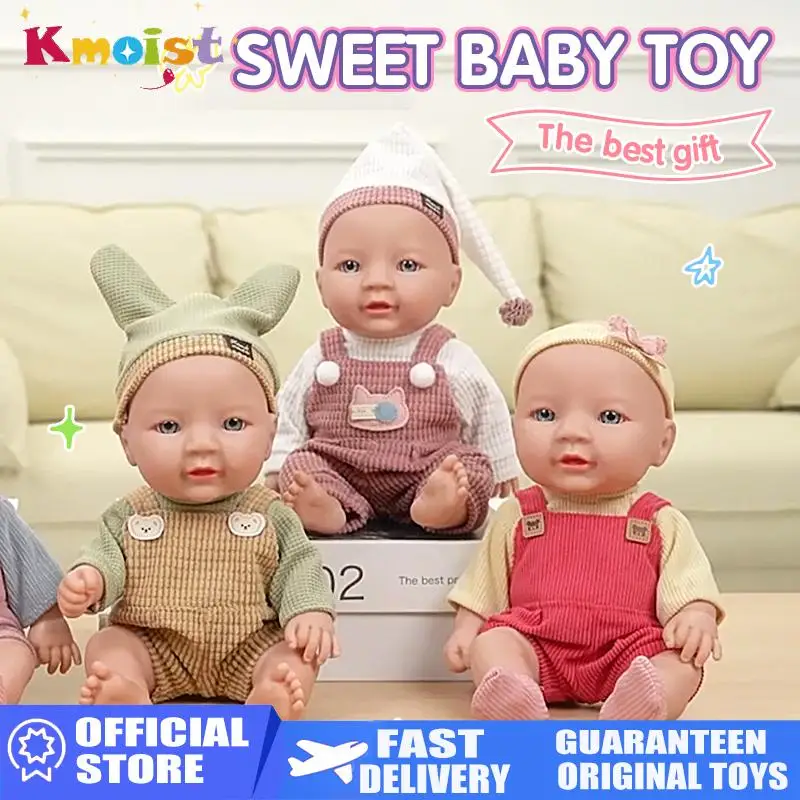 

12-Inch Handmade Children's Toy Doll Full Vinyl Simulation Baby with Accessories Toys for Kids Birthday Children Christmas Gifts