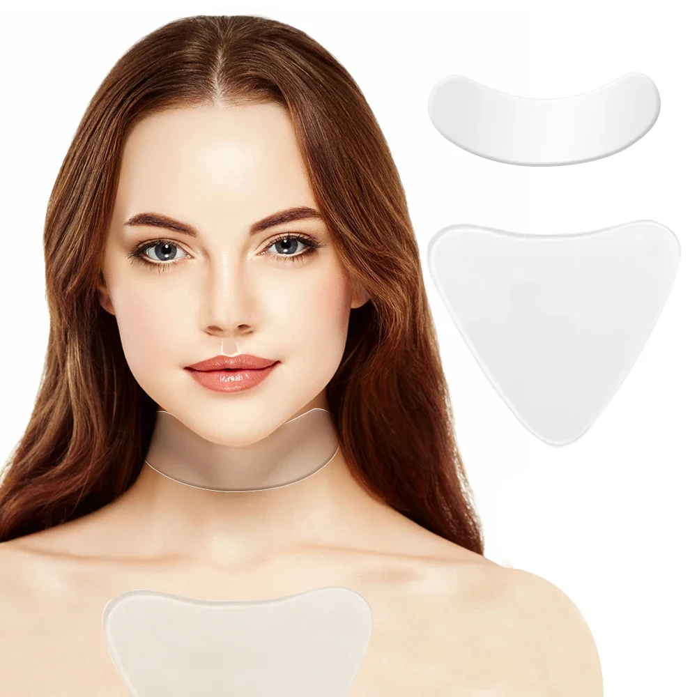 ใหม่ Anti-Wrinkle Chest Pads Reusable Chest Lift Patch Self-กาวคอ Pad ซิลิโคน Anti-Aging ริ้วรอย Remover Pad