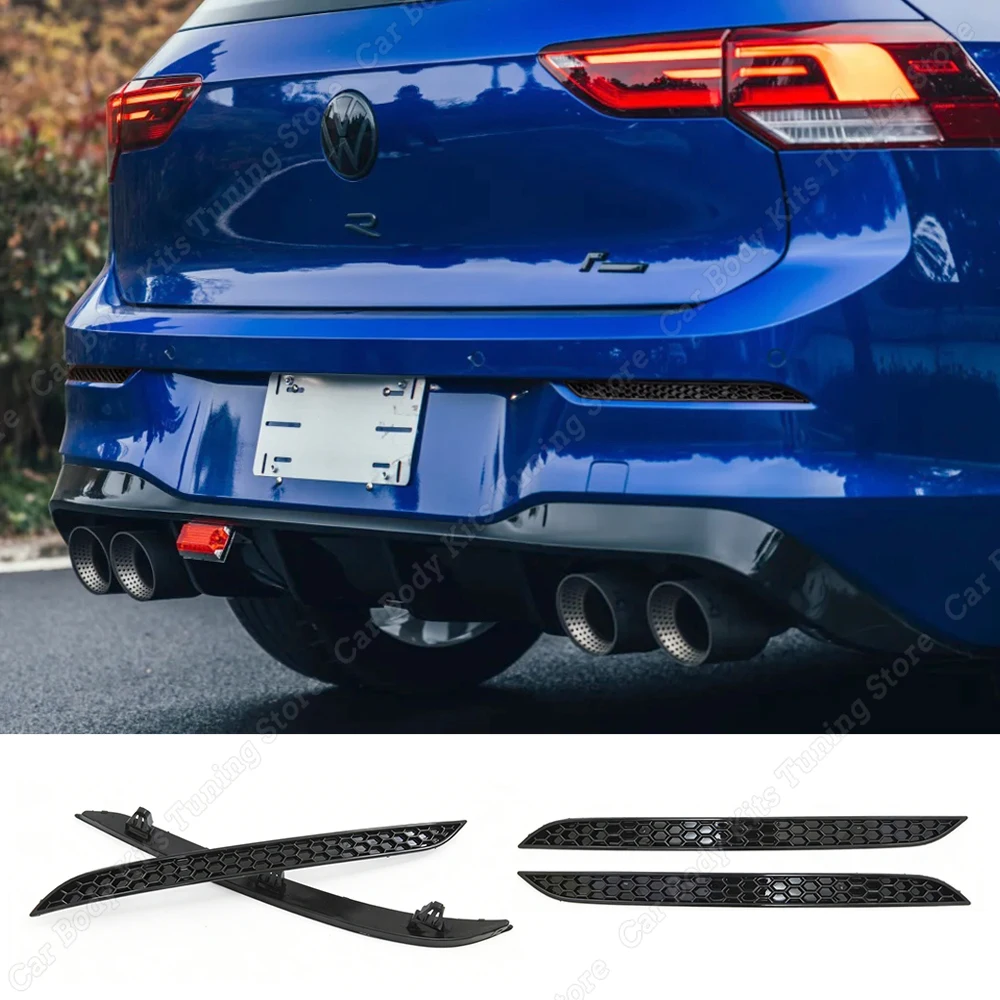 

For VW Golf MK8 2020-2023 Pre-Facelift Standard GTI GTD GTE R R-Line Rear Bumper Replacement Honeycomb Reflector Trim Tuning ABS