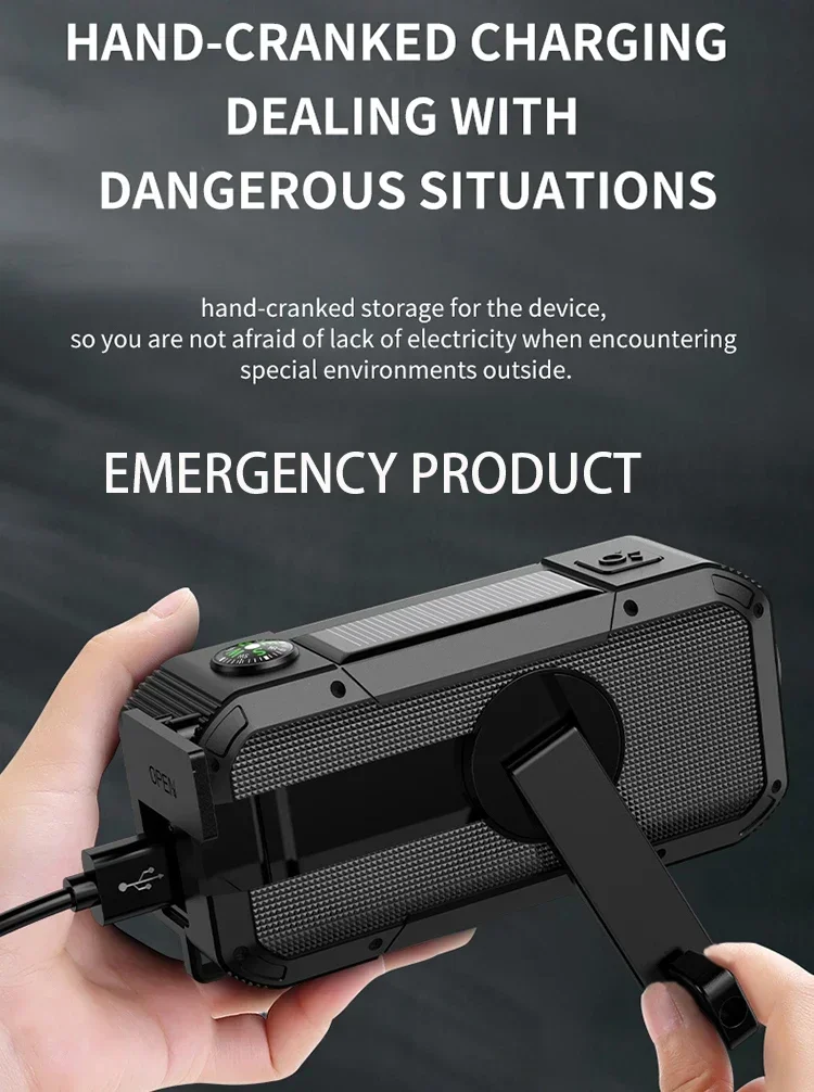 apply D589 Home Emergency Essentials Radio Outdoor bicycle amount Speaker With Power Bank Flash Light