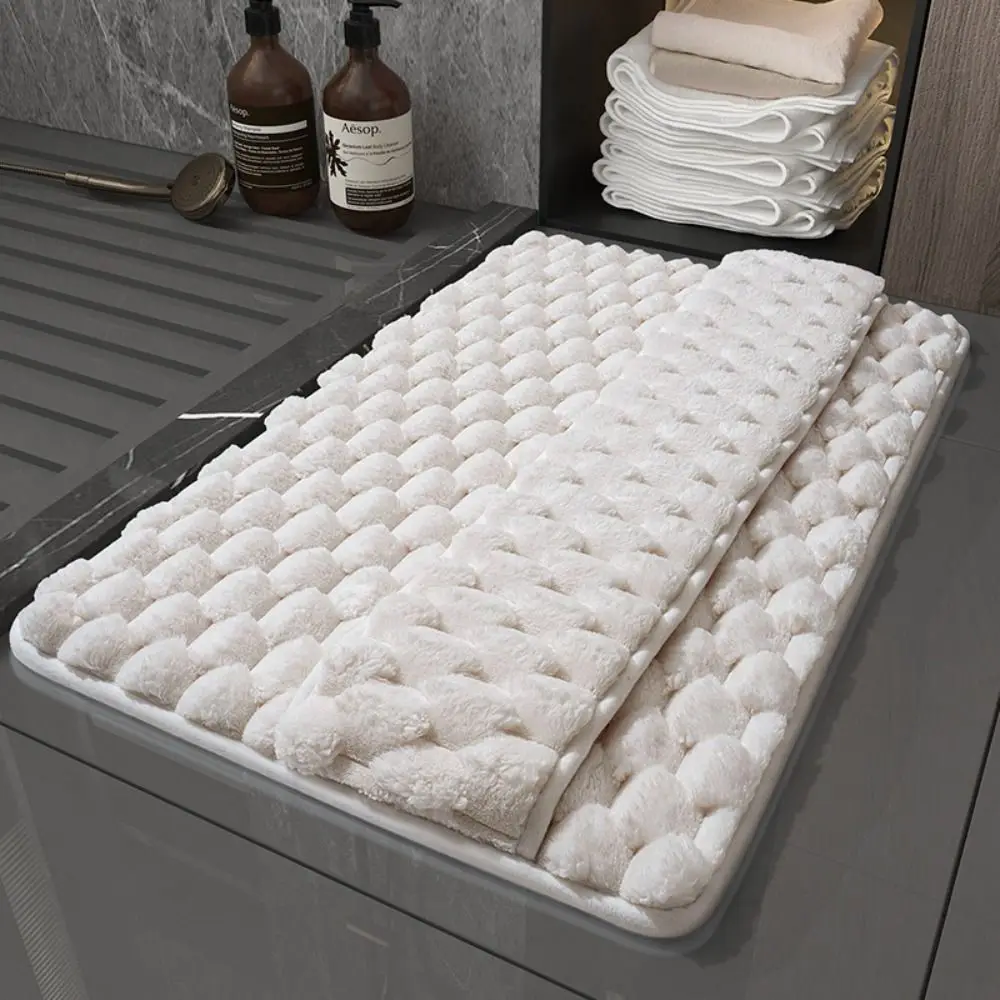 

Durable Anti-slip Bath Mat Water Absorption Washable Bathroom Floor Mat Soft Household Floor Rug Bathroom Decor