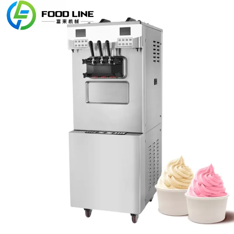 Professional Soft Serve Dispenser Commercial Grade Ice Cream Machine with Automatic Refrigeration